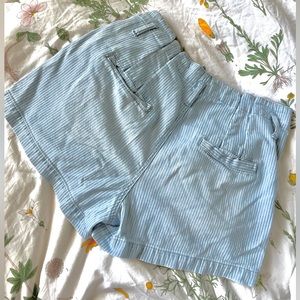 American Eagle Striped Shorts with Belt, Size 6